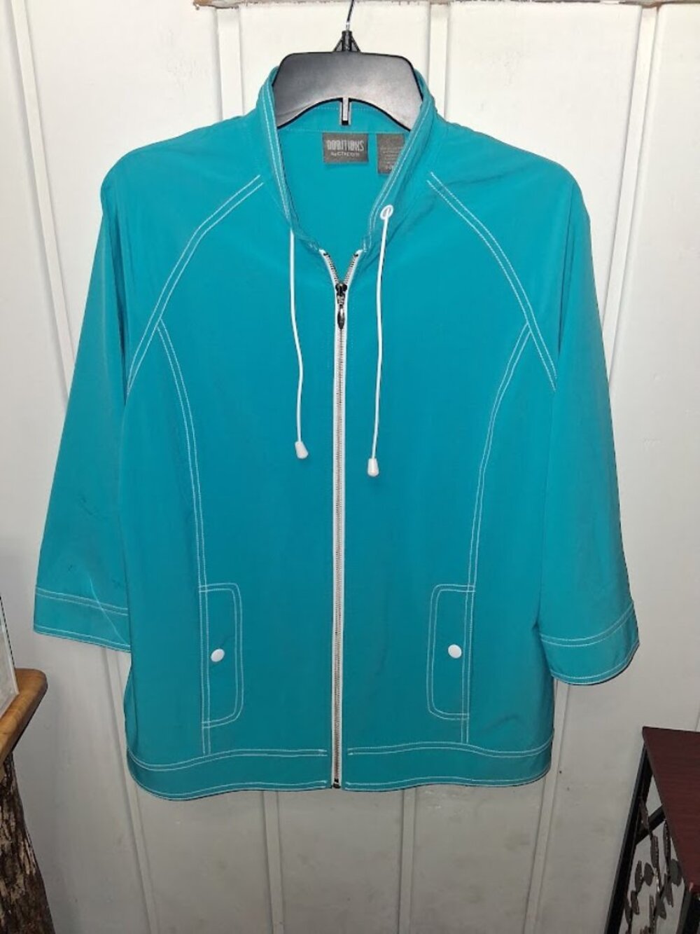 Chico's Additions Cyan Blue Zip Up Jacket Chico's 2 M/L